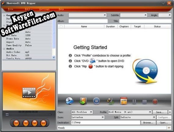 Free key for 3herosoft DVD Ripper