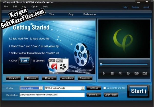 Key generator (keygen) 4Easysoft Flash to MPEG4 Video Converter