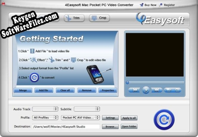 Activation key for 4Easysoft Mac Pocket PC Video Converter