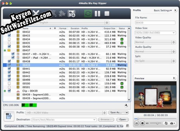 Key generator for 4Media Blu Ray Ripper for Mac