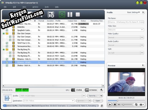 4Media FLV to MP4 Converter Key generator