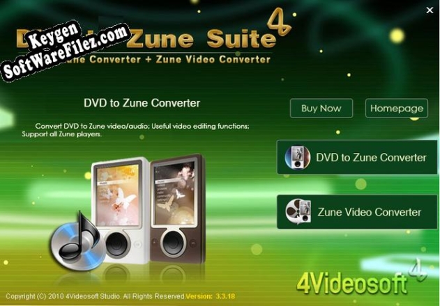 4Videosoft DVD to Zune Suite serial number generator