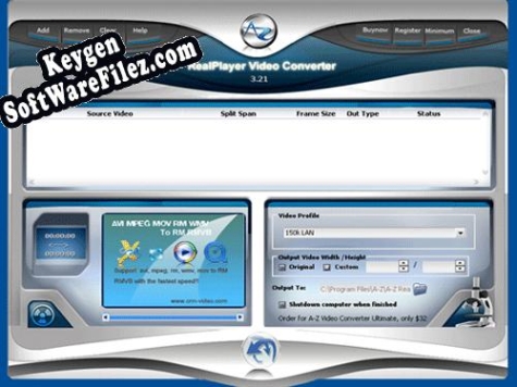 Activation key for A-Z RealPlayer Video Converter