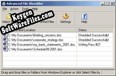 Key generator (keygen) Advanced File Shredder