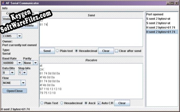 Key generator for AF Serial Communicator (binary)