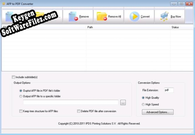 AFP to PDF Converter Key generator