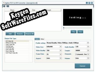 Aglare FLV to AVI Converter serial number generator