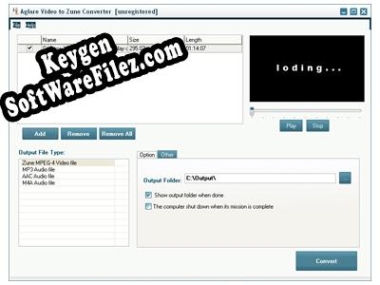 Activation key for Aglare Video to Zune Converter