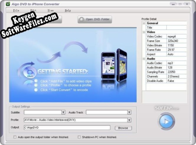 Aigo DVD to iPhone Converter activation key