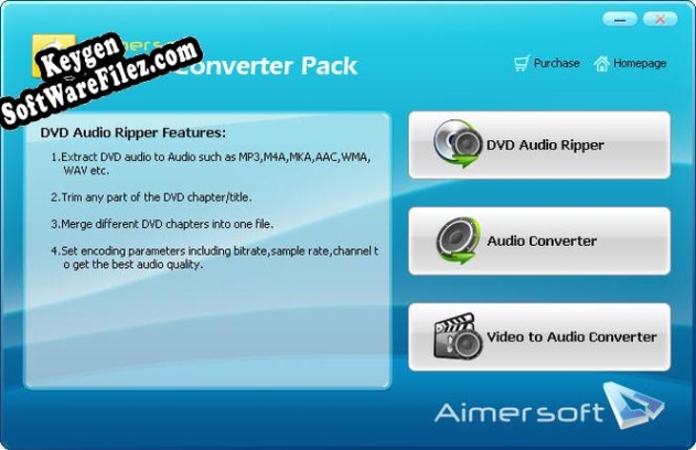 Aimersoft Audio Converter Pack serial number generator
