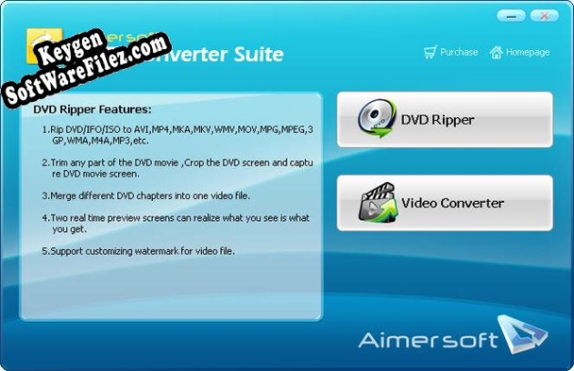 Aimersoft DVD Converter Suite activation key