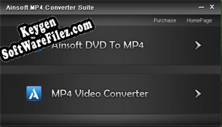 Key generator (keygen) Ainsoft MP4 Converter Suite