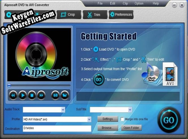 Aiprosoft DVD to AVI Converter key generator