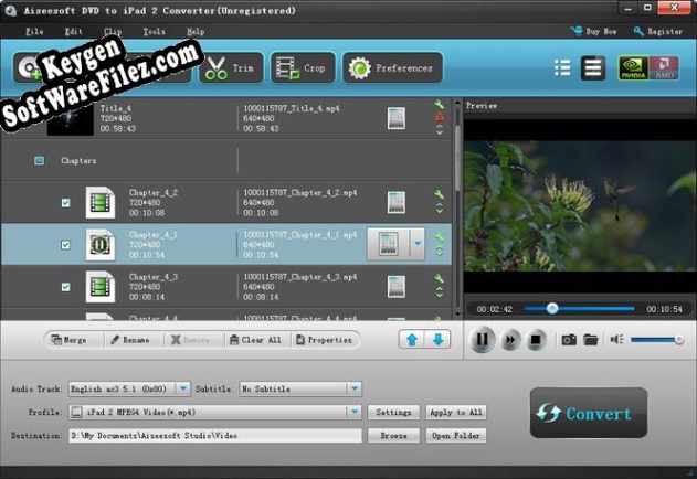 Aiseesoft DVD to iPad 2 Converter activation key