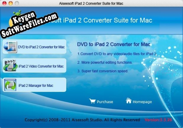 Aiseesoft iPad 2 Converter Suite for Mac activation key