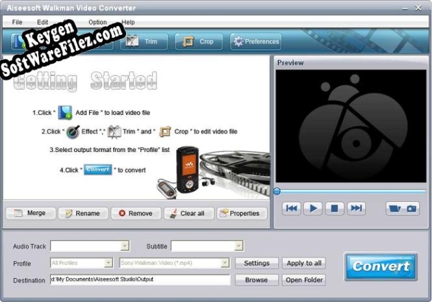 Free key for Aiseesoft Walkman Video Converter