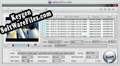 Alldj DVD to PSP Ripper serial number generator