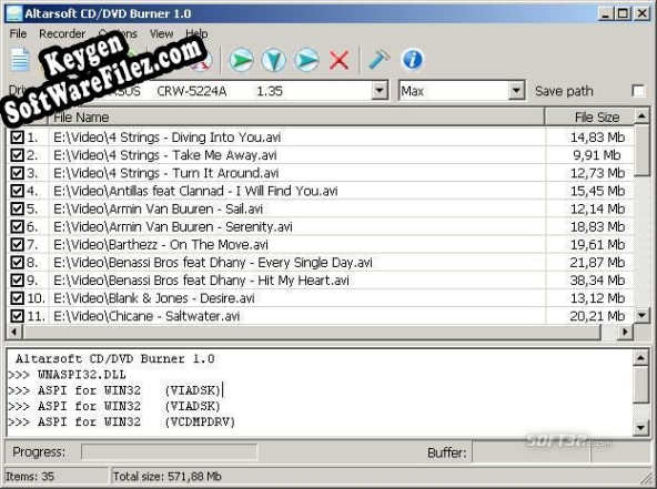 Free key for Altarsoft CD/DVD Burner