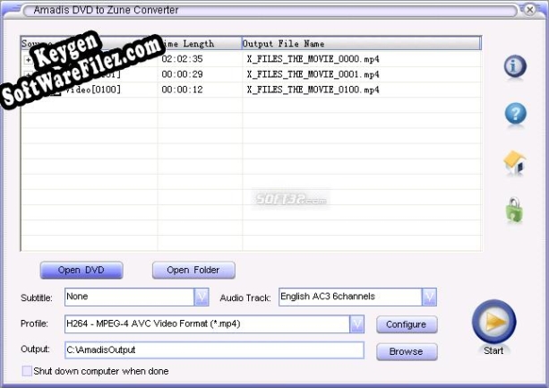 Amadis DVD to Zune Converter key generator