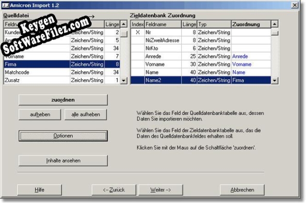 Amicron-Import activation key