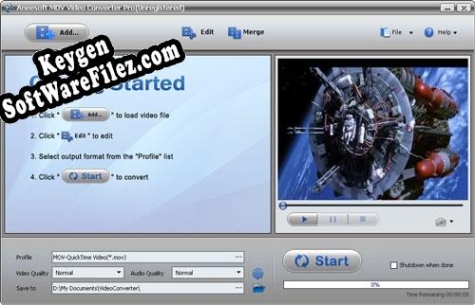 Aneesoft MOV Video Converter serial number generator