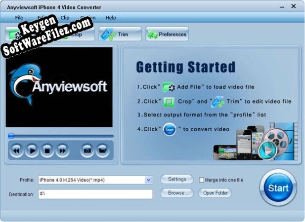 Key generator for Anyviewsoft iPhone 4 Video Converter