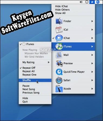 Key generator (keygen) Application Switcher Menu