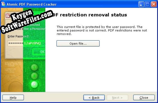Atomic PDF Password Cracker key free