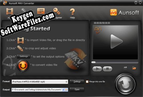 Key generator for Aunsoft MKV Converter