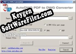 Free key for AutoDWG PDFin PDF to DWG Converter