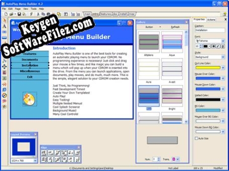 Registration key for the program AutoPlay Menu Builder