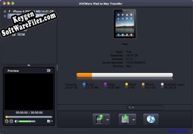 Key for AVCWare iPad to Mac Transfer