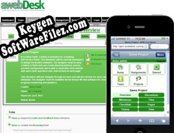 Free key for AwebDesk Project Management Software