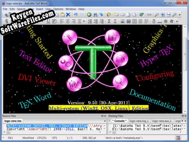 BaKoMa TeX key generator