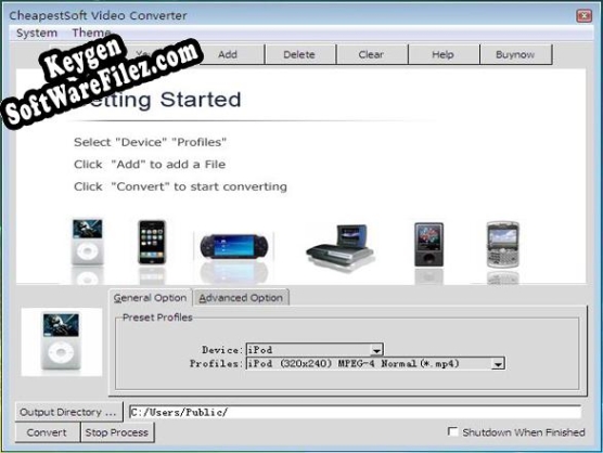 Registration key for the program CheapestSoft Total Video File Converter