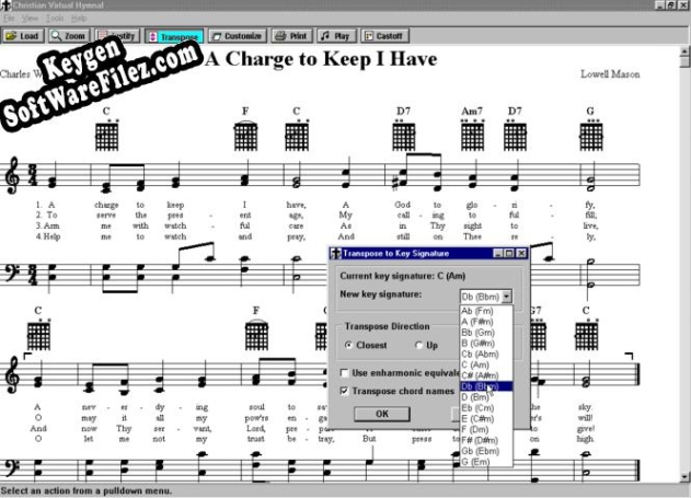 Key for Christian Virtual Hymnal