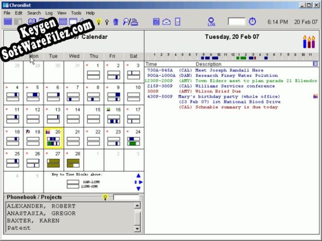 Chronilist serial number generator