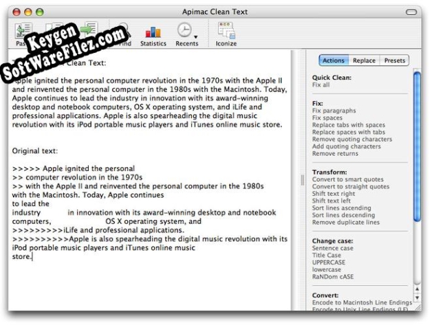 Clean Text for Mac serial number generator
