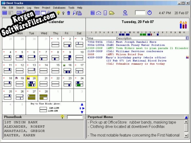 Activation key for Client Tracks