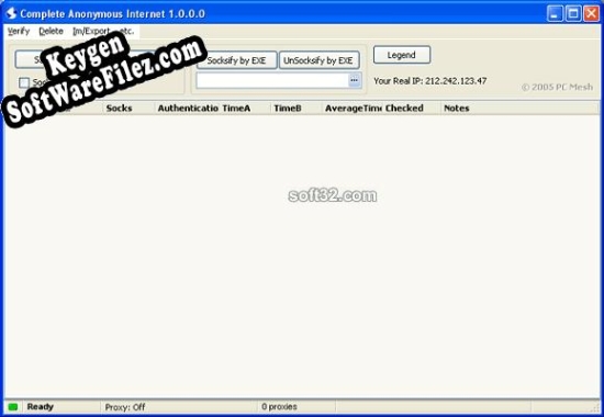 Complete Anonymous Internet Key generator