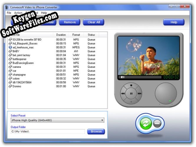 ConvexSoft Video to iPhone Converter key generator