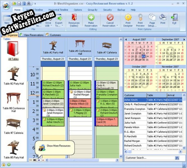 CozyRestaurant Reservation for Workgroup Key generator