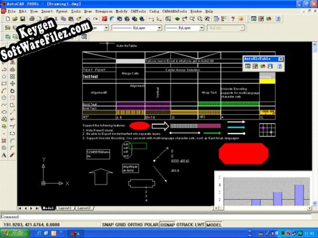 Key for Create Excel table in MicroStation V7