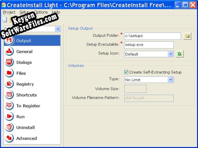 Key generator (keygen) CreateInstall Light