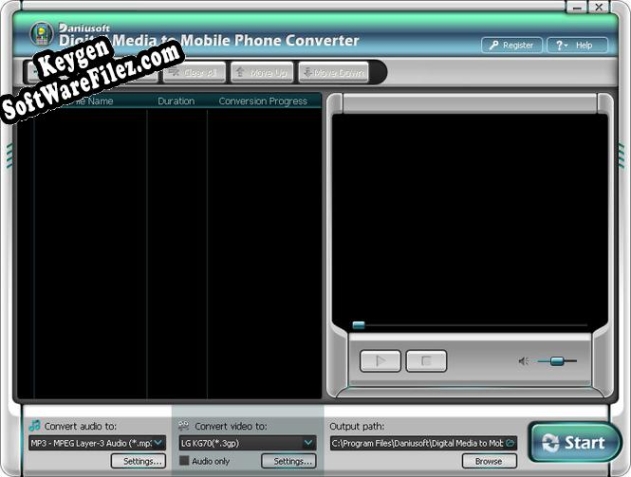 Daniusoft Digital Media to Mobile Phone Converter activation key