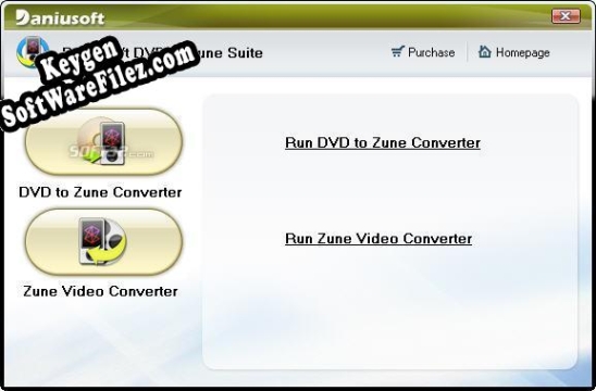 Activation key for Daniusoft DVD to Zune Suite