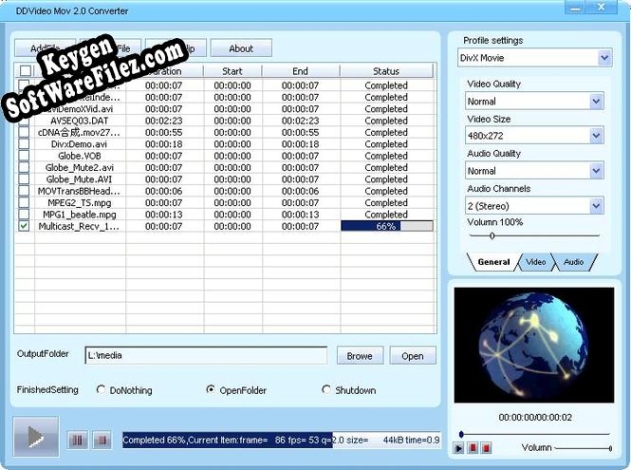 Key generator for DDVideo MOV Video Converter