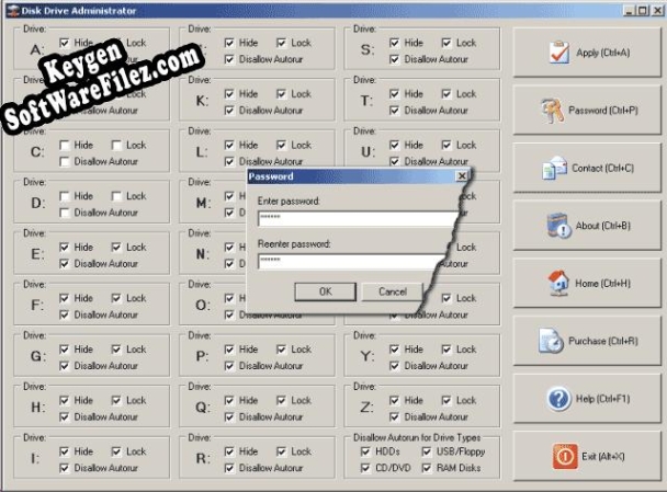 Key for Disk Drive Administrator