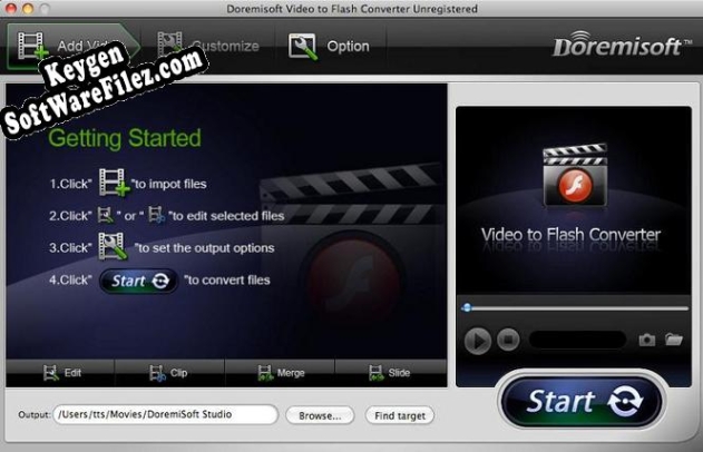 Activation key for Doremisoft Video to Flash Converter for Mac