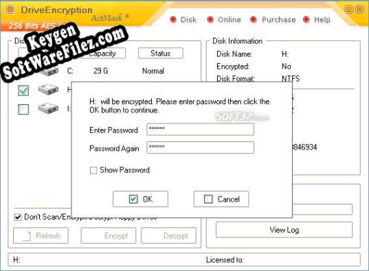 Free key for Drive Encryption